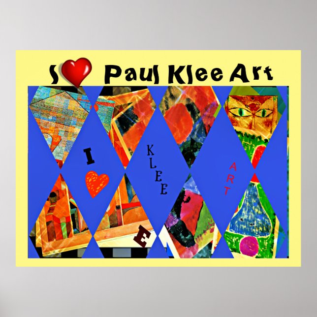 Poster Klee - Eu Amo Paul Klee Art (Frente)
