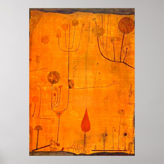 Poster Klee - Frutas em vermelho (Frente)