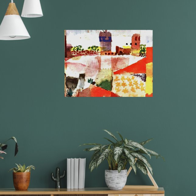 Poster Klee - Hammamet com Mesquita (Sala de Estar 1)