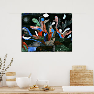 Poster Klee - Imagem de um Jardim em Cores Escuras