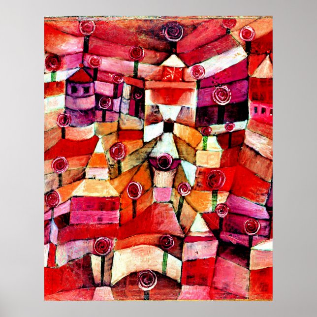 Poster Klee - Jardim de Rosas (Frente)