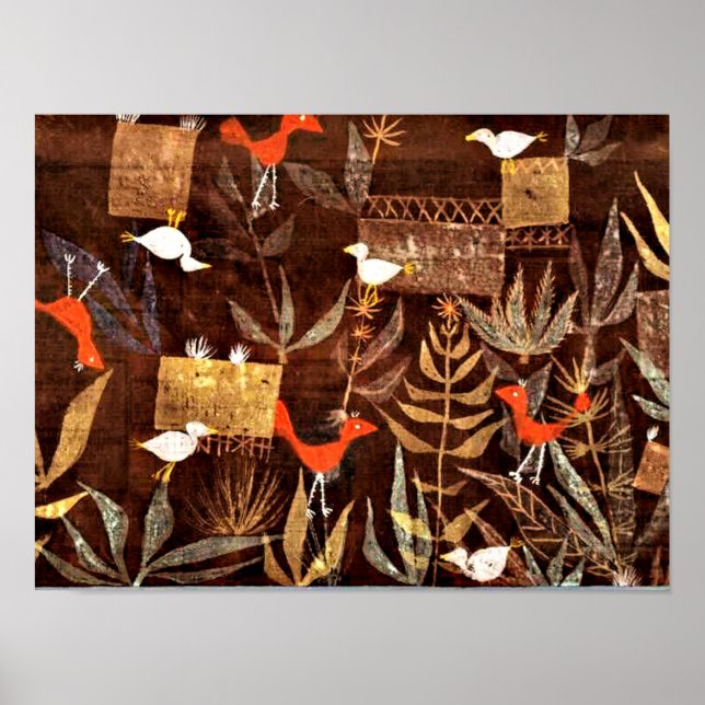 Poster Klee - Jardim do Pássaro (Frente)