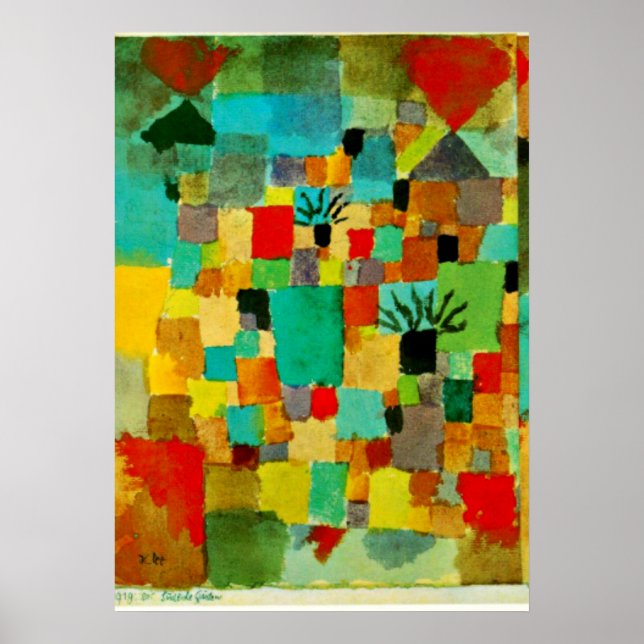 Poster Klee - Jardins do Sul da Tunísia - 1919 (Frente)