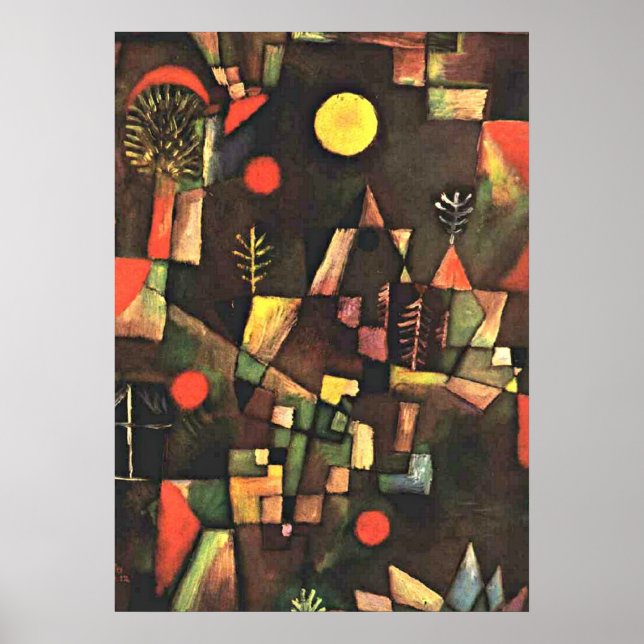 Póster Klee - Lua cheia (Frente)