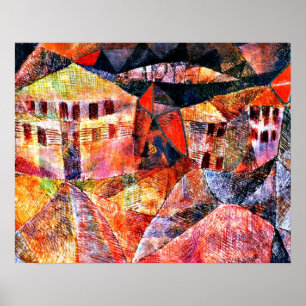 Poster Klee - O Hotel, pintura famosa,