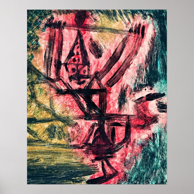 Poster Klee - Palhaço De Fogo, (Frente)