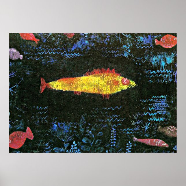 Póster Klee - Peixes-Goldfish (Frente)