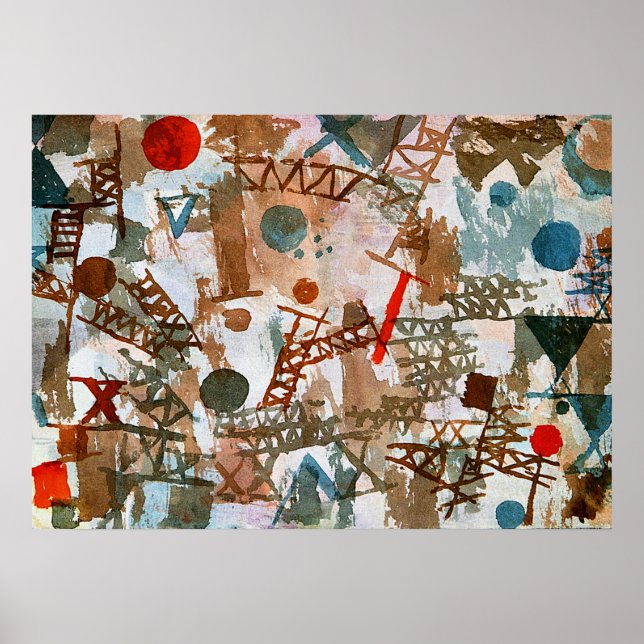 Póster Klee - Pensamentos da Batalha (Frente)