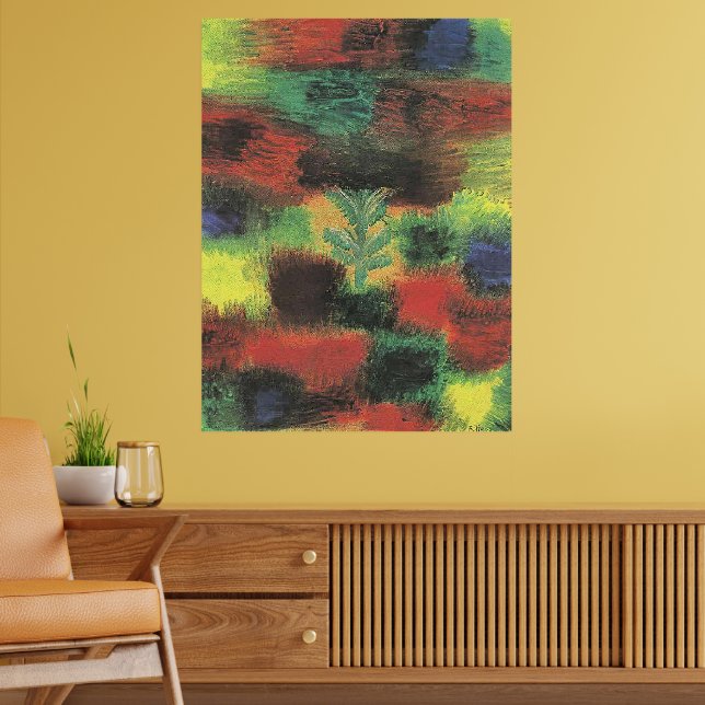 Poster Klee - Pequena Árvore Entre Arbustos (Sala de Estar 2)