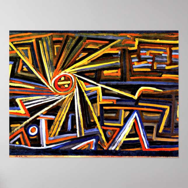 Poster Klee - Radiação e Rotação (Frente)