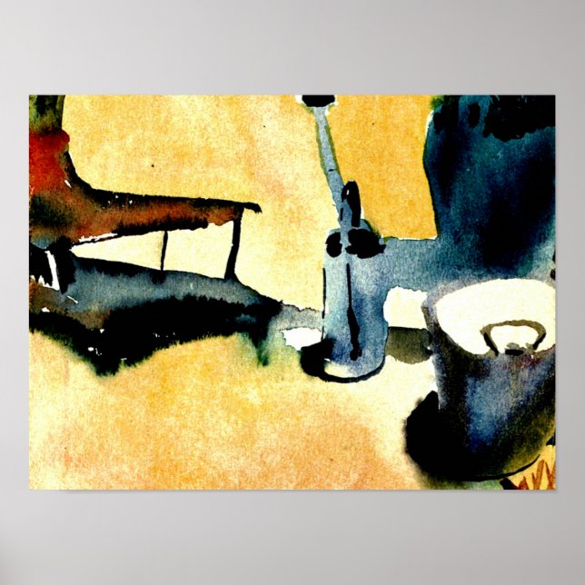 Poster Klee - Suporte da Flor, Água e Balde (Frente)