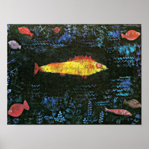 Poster Klee - The Goldfish, trabalho de arte de 1925