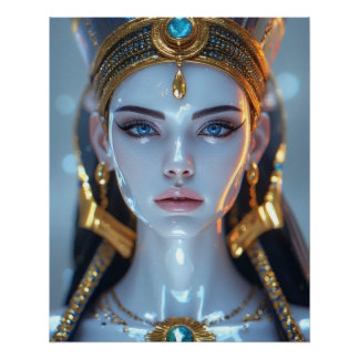 Póster Kleopatra Schönheit – Bemalte Porzellan Figur