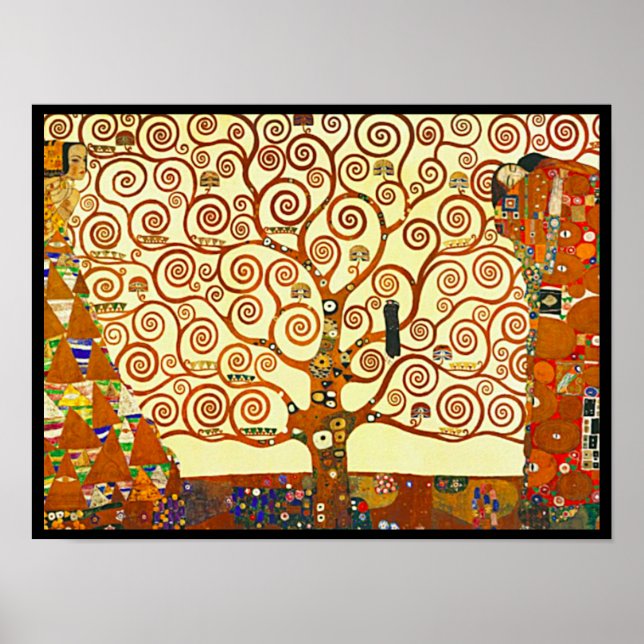 Poster Klimt A Árvore da Vida, (Frente)