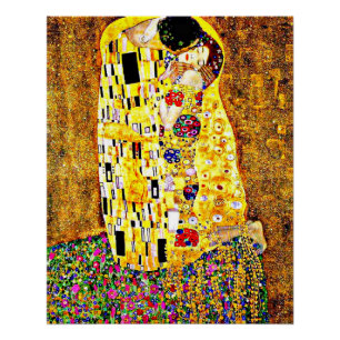 Póster Klimt - A bela arte do Beijo (comprimento do cheio