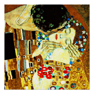 Póster Klimt - A pintura de Beijo (close-up), Gustav Klim