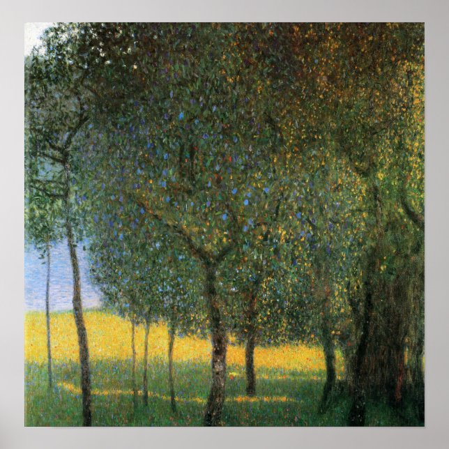 Poster Klimt - Árvores Frutíferas 1901 (Frente)