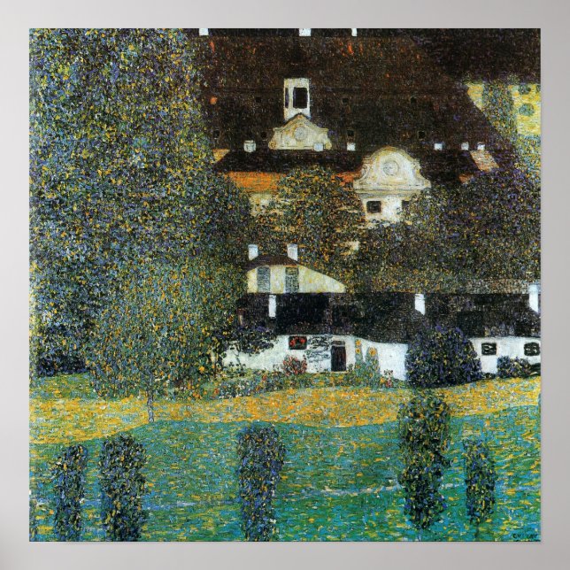 Poster Klimt - Câmara do Castelo em Attersee 1909 (Frente)