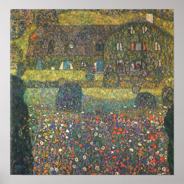 Poster Klimt - Country House 1914 (Frente)