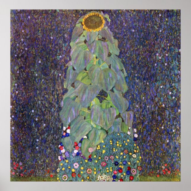 Póster Klimt ~ É o Sonnenblume (Frente)