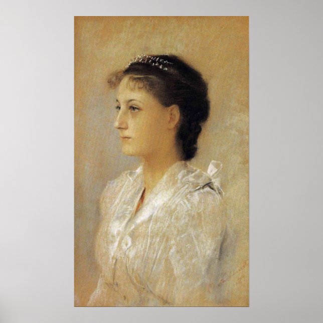 Poster Klimt - Emilie Floge 1891 (Frente)