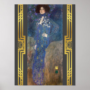 Poster Klimt Emilie Floge Art Nouveau Restaurado