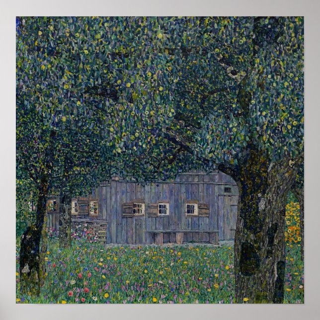 Poster Klimt - Farmhouse In Upper Austria 1911 (Frente)