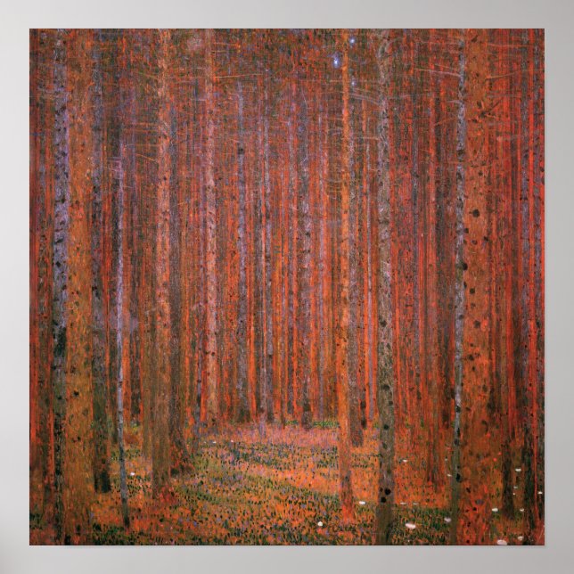 Poster Klimt - Floresta de Abetos 1901 (Frente)