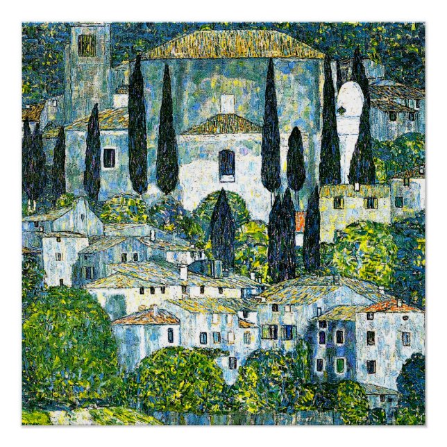 Póster Klimt - Igreja em Cassone (Frente)