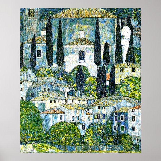Poster Klimt - Igreja em Cassone (Frente)