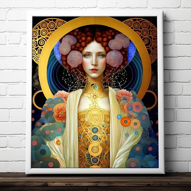 Poster Klimt inspirou a Rainha Deusa Fantasia Art (Criador carregado)