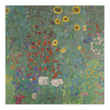 Klimt: Jardim de Fazendas com Sunflower, 1907