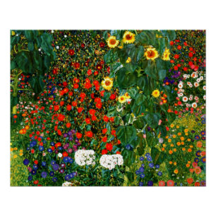 Póster Klimt: Jardim de Flores Mouse Pad