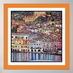 Poster Klimt Malcesine no Lago de Garda - Alterar Cor da 