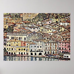 Póster Klimt - Malcesine no lago Garda