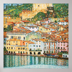 Poster Klimt "Malcesine on Lake Garda"