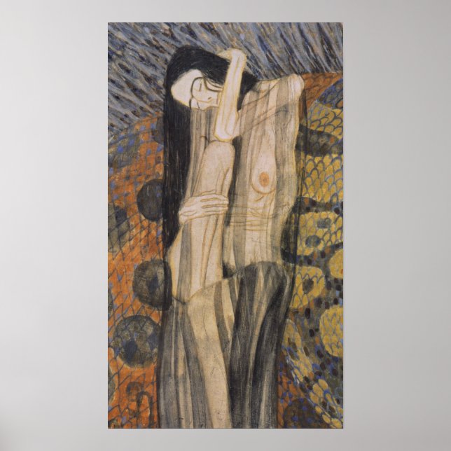 Poster Klimt - Nagender Kummer (Frente)