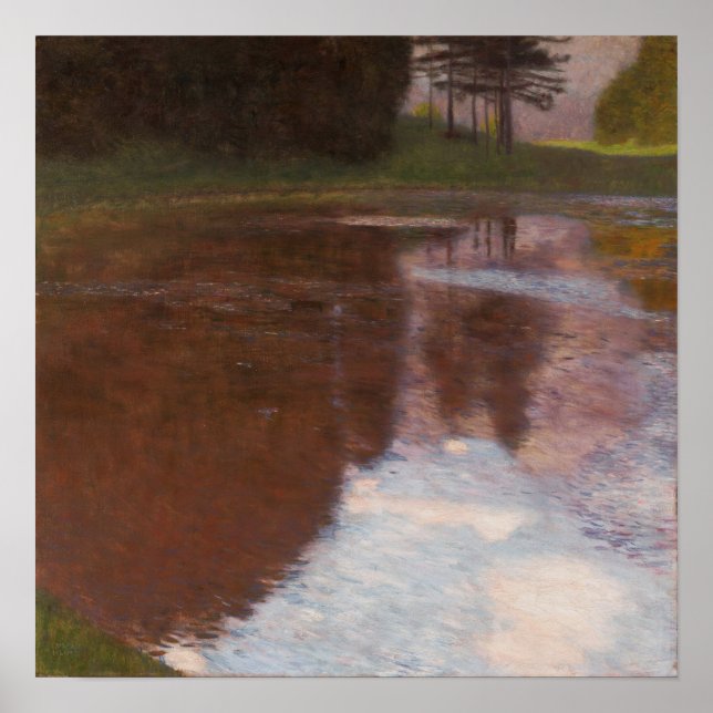 Poster Klimt - Pond Tranquil (Frente)