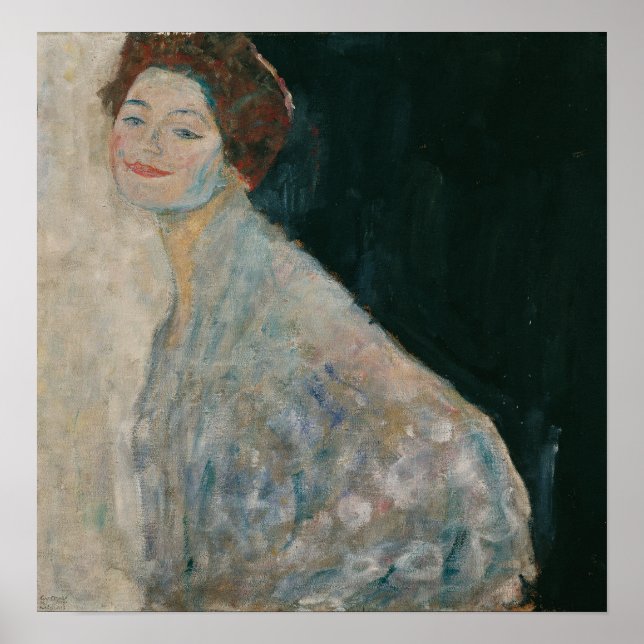 Poster Klimt - Senhora de branco (Frente)