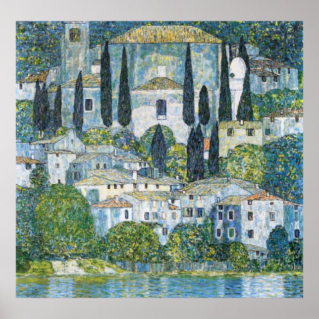 Poster Klimt's Kirche em Cassone (Frente)
