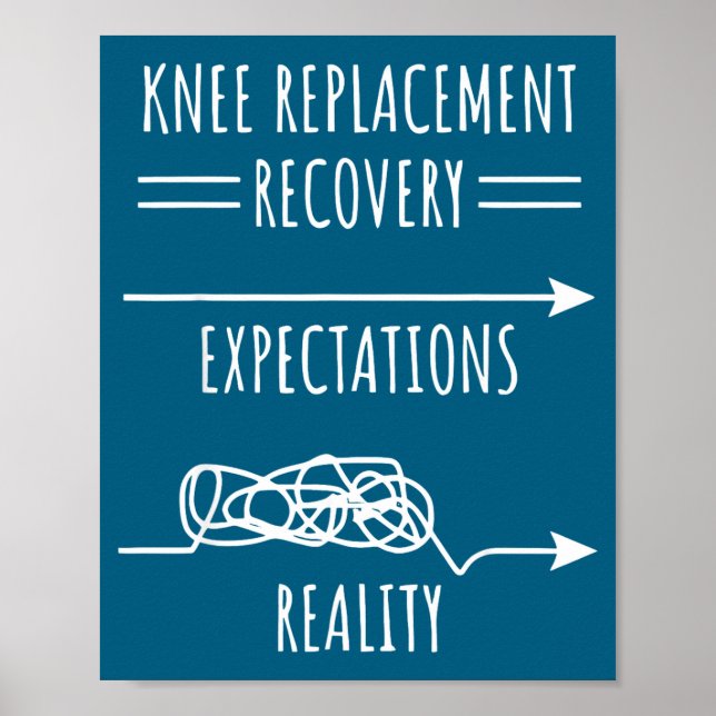 Poster Knee Replacement Recovery Expectations Reality Sur (Frente)