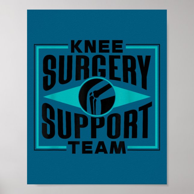 Poster Knee Surgery Suprt Team Patient Knees Recovery Ope (Frente)