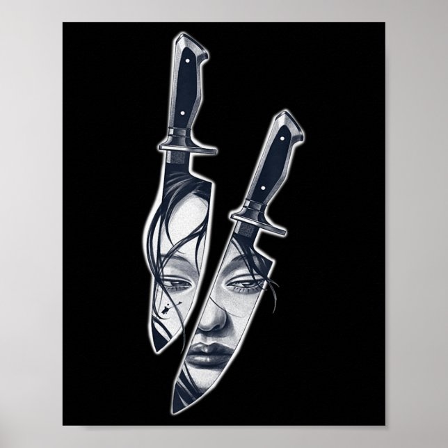 Poster Knife Girl Tattoo (Frente)