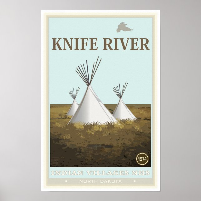 Póster Knife River Indian Villages National Historical Si (Frente)