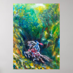 POSTER KNIGHT LANCELOT, HORSE ANDANDO NA FLORESTA VERDE
