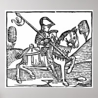 Knight Medieval Engraving