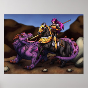 Poster Knight Vs Dragon