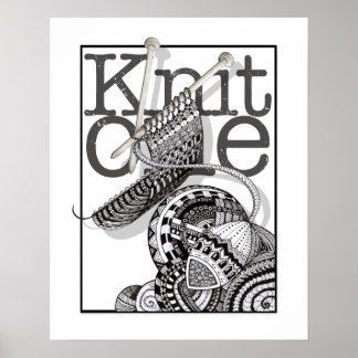 Póster Knit One Doodle Art