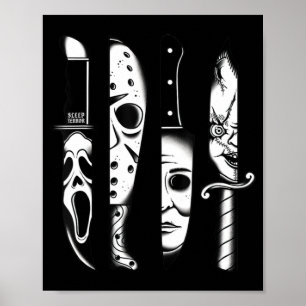 Poster Knives Horror Movie Sexta-feira Halloween Gótico E