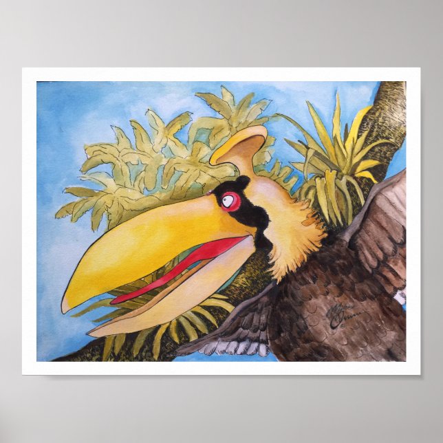 Poster "Knock Knock Bird" Arte de Mike Quinn (Frente)